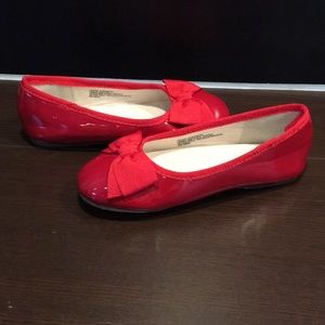 Toddler girls red dress shoes